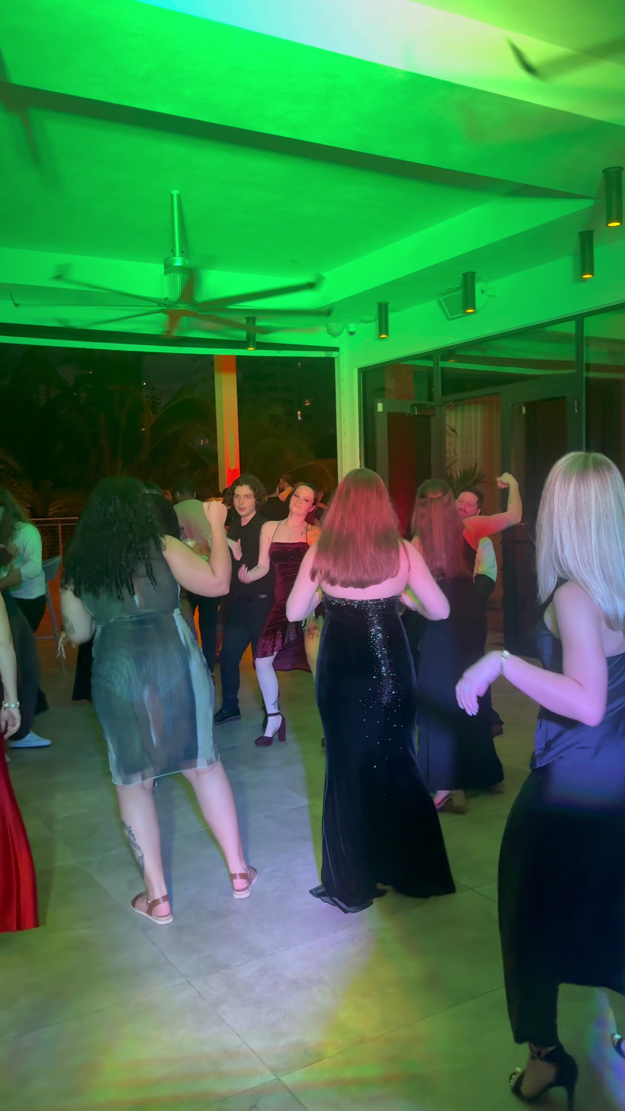 Corporate Christmas party at oceanside restaurant